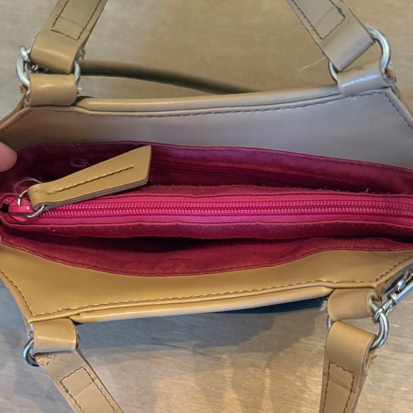 Etienne Aigner Black Linen feel and Tan details Crossbody Bag. Cute little bag! - Picture 3 of 4